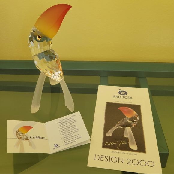 SOLD - Preciosa Crystal Toucan Figurine - Picture 4 of 8